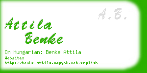 attila benke business card